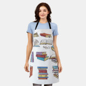 Tablier Motif de livre (Porté)