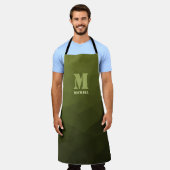 Tablier Motif de maillage géométrique d'olive verte de l'a (Porté)