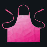 Tablier Motif de maillage géométrique rose chaud<br><div class="desc">Elégant et cool maillage géométrique Triangle avec dégradé rose chaud pour dames. rose, rose chaud, maillage, triangles, motif, lumineux, géométrique, cool, maillage rose, dégradé, géométrie, coloré, coloré, rose géométrique, triangle</div>