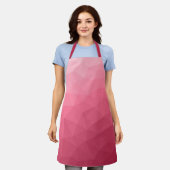 Tablier Motif de maillage géométrique rose rose clair (Porté)