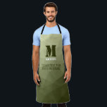 Tablier Motif de maillage géométrique vert clair de l'armé<br><div class="desc">Monogramme Personnalisez avec votre initiale et votre nom personnalisés. Dégradé vert de l'armée motif de maillage géométrique triangles ombre. 
Maillage géométrique triangulaire avec dégradé ombré vert gris clair foncé. 
militaire,  armée,  motif,  ombre,  maillage,  triangles,  géométrie,  géométrique,  dégradé,  cool,  triangle,  vert</div>