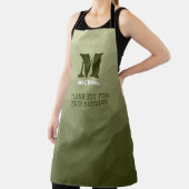 Tablier Motif de maille géométrique vert clair de l'armée (Insitu)