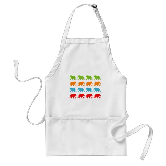 Tablier Motif de marche des éléphants (Devant)