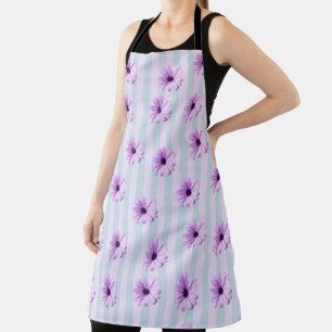 Tablier Motif de marguerite bleue et violette