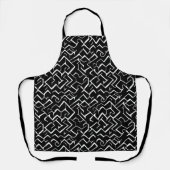 Tablier Motif de méandre noir et blanc | Gothique moderne (Recto)