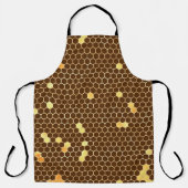 Tablier Motif de miel doré en nid d'abeille (Recto)