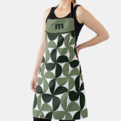 Tablier Motif de monogramme vert Sage (Insitu)