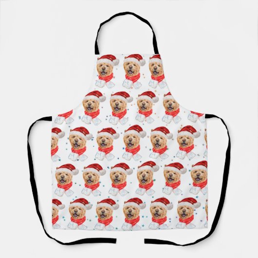 Tablier Motif de Noël de Chien Chow Chow Mignon (Recto)