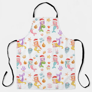 Tablier Motif de Noël de la sirène