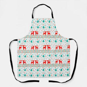 Tablier Motif de Noël festif avec rennes