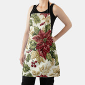 Tablier Motif de Noël floral de Poinsettia (17) (Insitu)