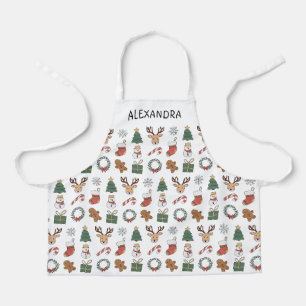 Tablier Motif de Noël personnalisé pour enfants pour la pâ