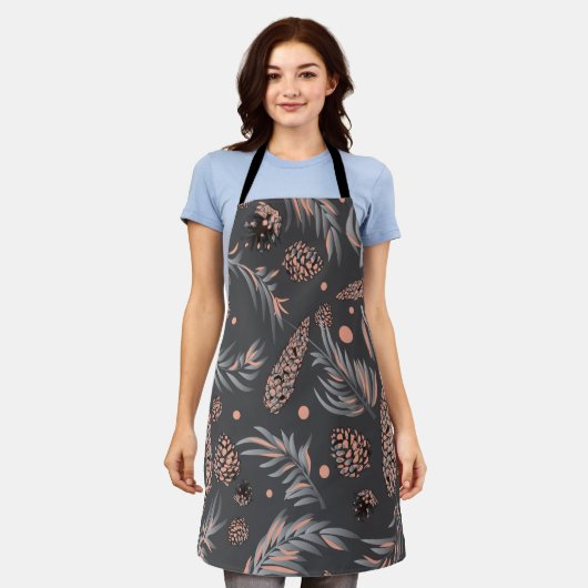 Tablier Motif de Noël, Pine Snow (Porté)