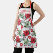 Tablier Motif de Noël Poinsettia (Insitu)