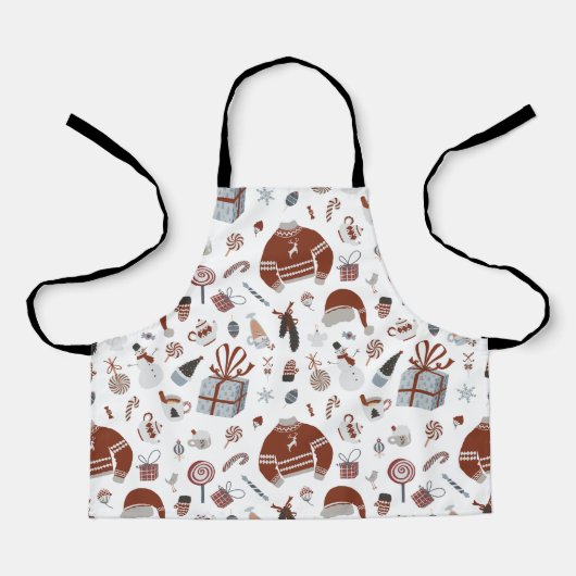 Tablier Motif de Noël rétro (Recto)
