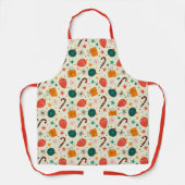 Tablier Motif de Noël rétro et cadeau (Recto)