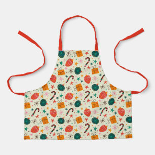 Tablier Motif de Noël rétro et cadeau