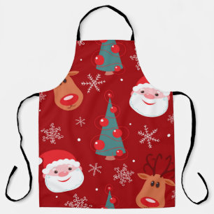 Tablier Motif de Noël sans couture avec rennes père Noël t