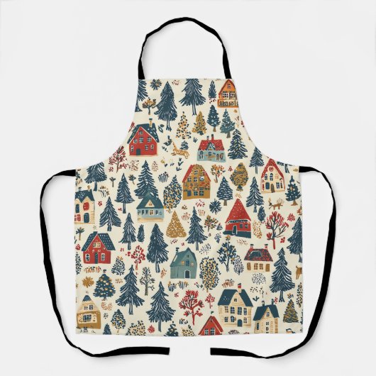 Tablier Motif de Noël vintage Woodland (20) (Recto)