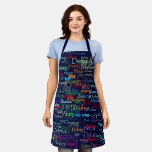 Tablier Motif de nom coloré