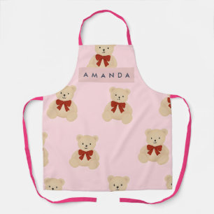 Tablier Motif de Nounours Kawaii Personnalisé