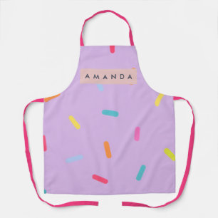 Tablier Motif de paillettes de bonbons colorés personnalis