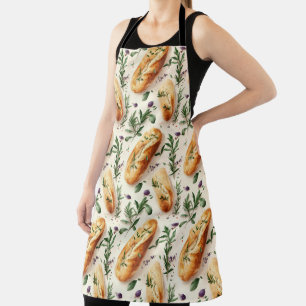 Tablier Motif de pain et d'herbes