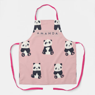 Tablier Motif de panda adorable personnalisé