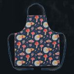 Tablier Motif de papillon magique et de champignons. Soiré<br><div class="desc">Magique papillon de nuit et tablier motif de champignons.</div>