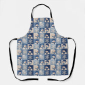 Tablier Motif de patchwork Bonhommes de neige et Flocons d (Recto)