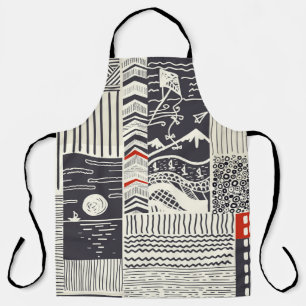 Tablier Motif de patchwork sans couture de doodles abstrai