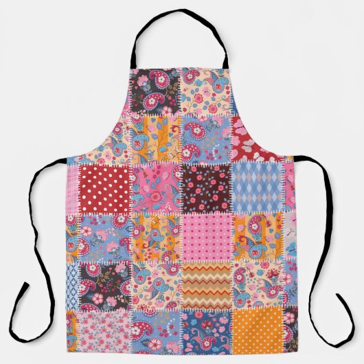 Tablier Motif de patchwork transparent (Recto)