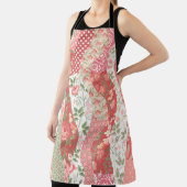 Tablier motif de patchwork transparent avec roses (Insitu)
