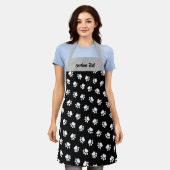 Tablier Motif de pattes de pois (Porté)