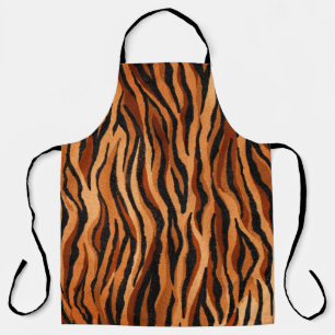 Tablier motif de peau de tigre transparent. tiré à main