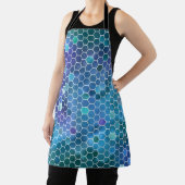 Tablier Motif de peigne bleu vert (Insitu)
