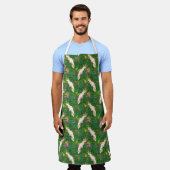 Tablier Motif de perroquets avec Feuilles de palme (Porté)