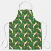 Tablier Motif de perroquets avec Feuilles de palme (Recto)