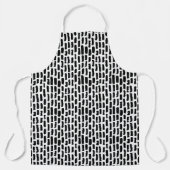 Tablier Motif de pinceau noir (Recto)