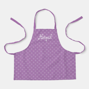 Tablier Motif de point Polka Lavender personnalisé et amus