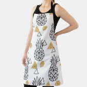 Tablier Motif de points d'or géométriques à ananas. (Insitu)