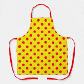 Tablier Motif de points jaune et rouge (Recto)