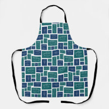 Motif de poisson bleu vert vintage