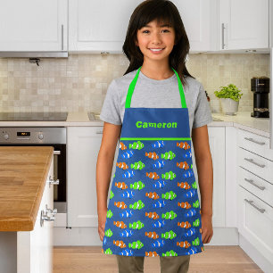Tablier Motif de poisson clown Chef Enfant Personnalisé