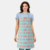Tablier Motif de poisson d'été coloré côtier (Porté)