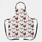 Tablier Motif de poulet au coq rustique (Recto)