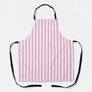 Tablier Motif de rayure verticale rose et blanc