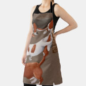 Tablier Motif de récolte Citrouille Basset Hound (Insitu)