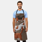 Tablier Motif de récolte Citrouille Basset Hound (Porté)