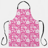 TABLIER MOTIF DE ROSE EN ROSE (Recto)